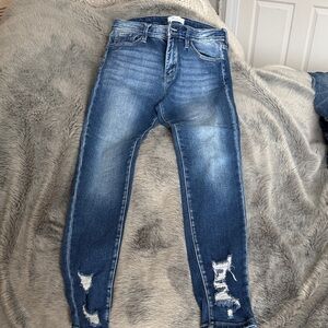 KanCan Blue Distressed Skinny Jeans